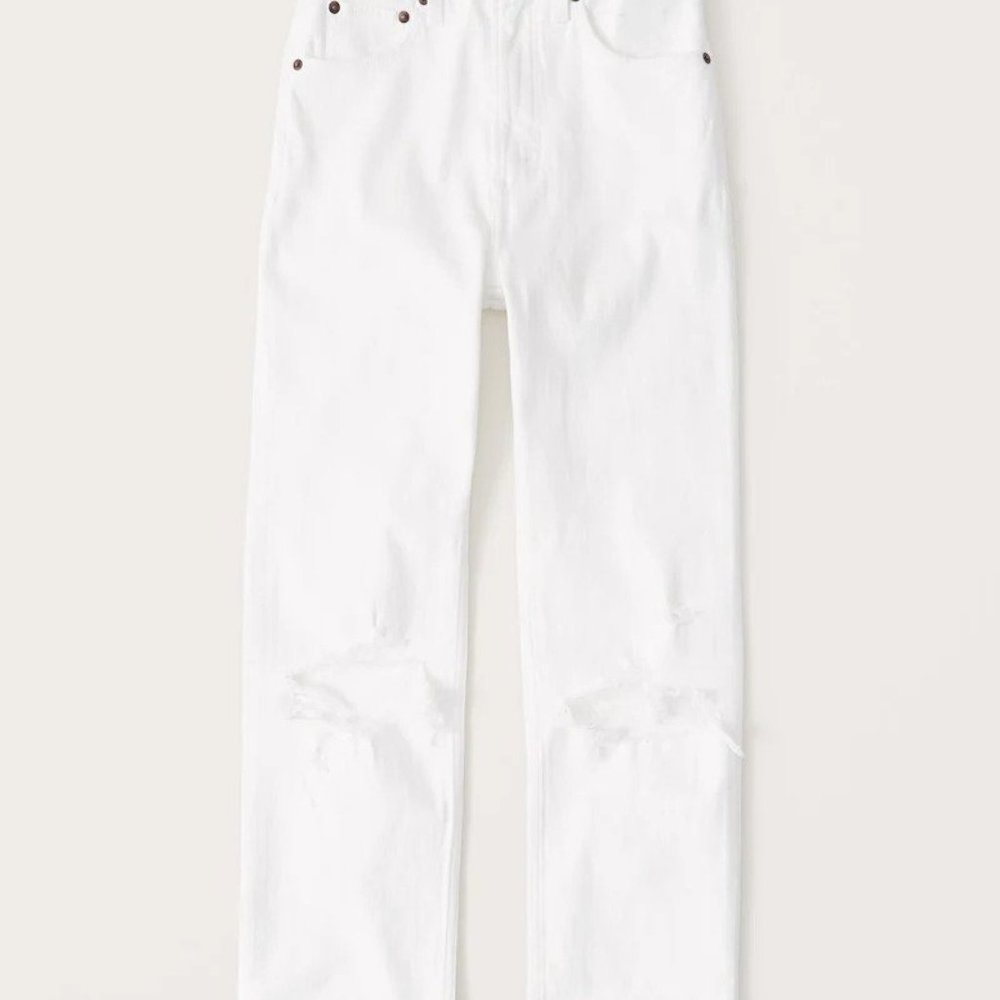 COPY - ABERCROMBIE CURVE LOVE WHITE JEANS